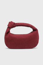 Lila Bolso Mediano Tejido con Detalle de Nudo