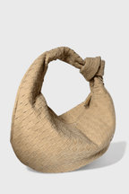 Lila Bolso Mediano Tejido con Detalle de Nudo
