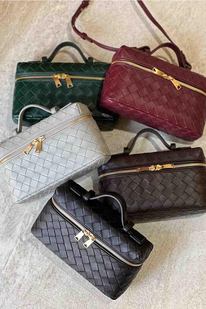 Milla Mini Woven Bag with Gold Accents