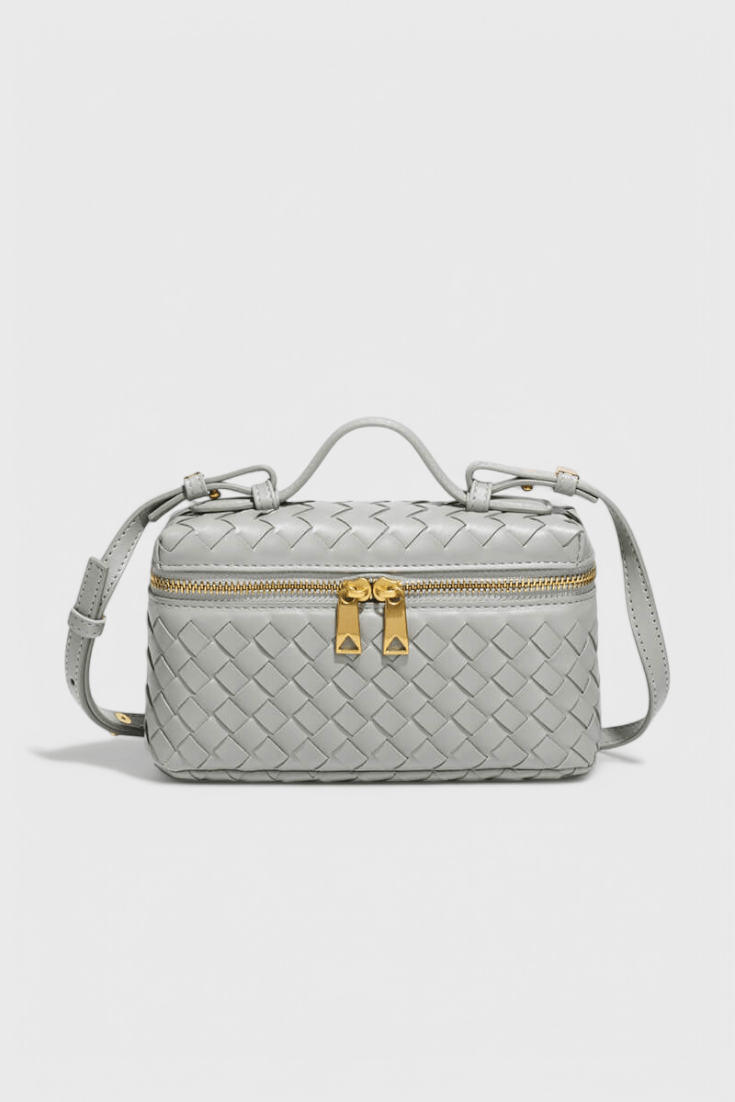 Milla Mini Woven Bag with Gold Accents