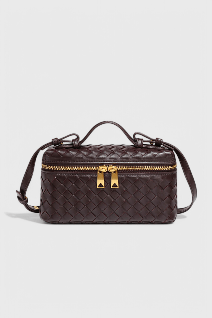 Milla Mini Woven Bag with Gold Accents