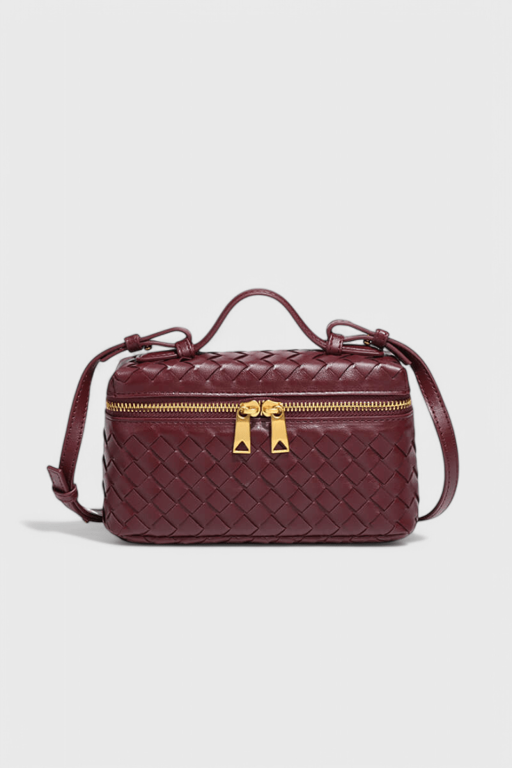 Milla Mini Woven Bag with Gold Accents