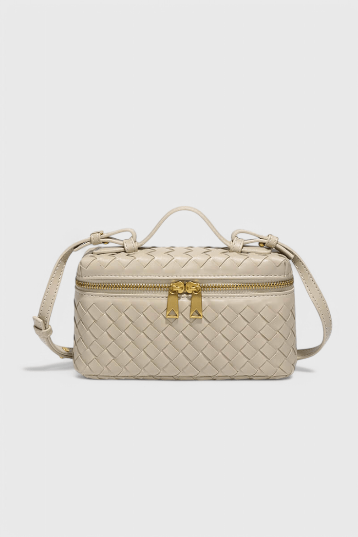 Milla Mini Woven Bag with Gold Accents