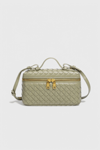 Milla Mini Woven Bag with Gold Accents