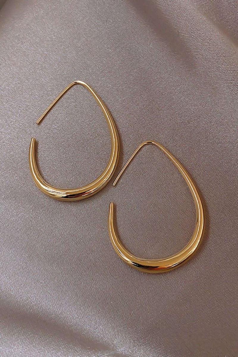 Oval Metal Earrings
