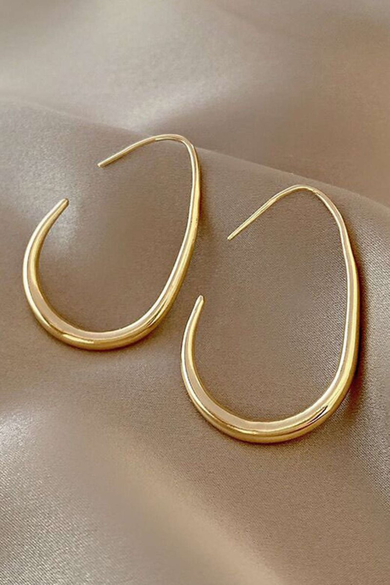 Oval Metal Earrings
