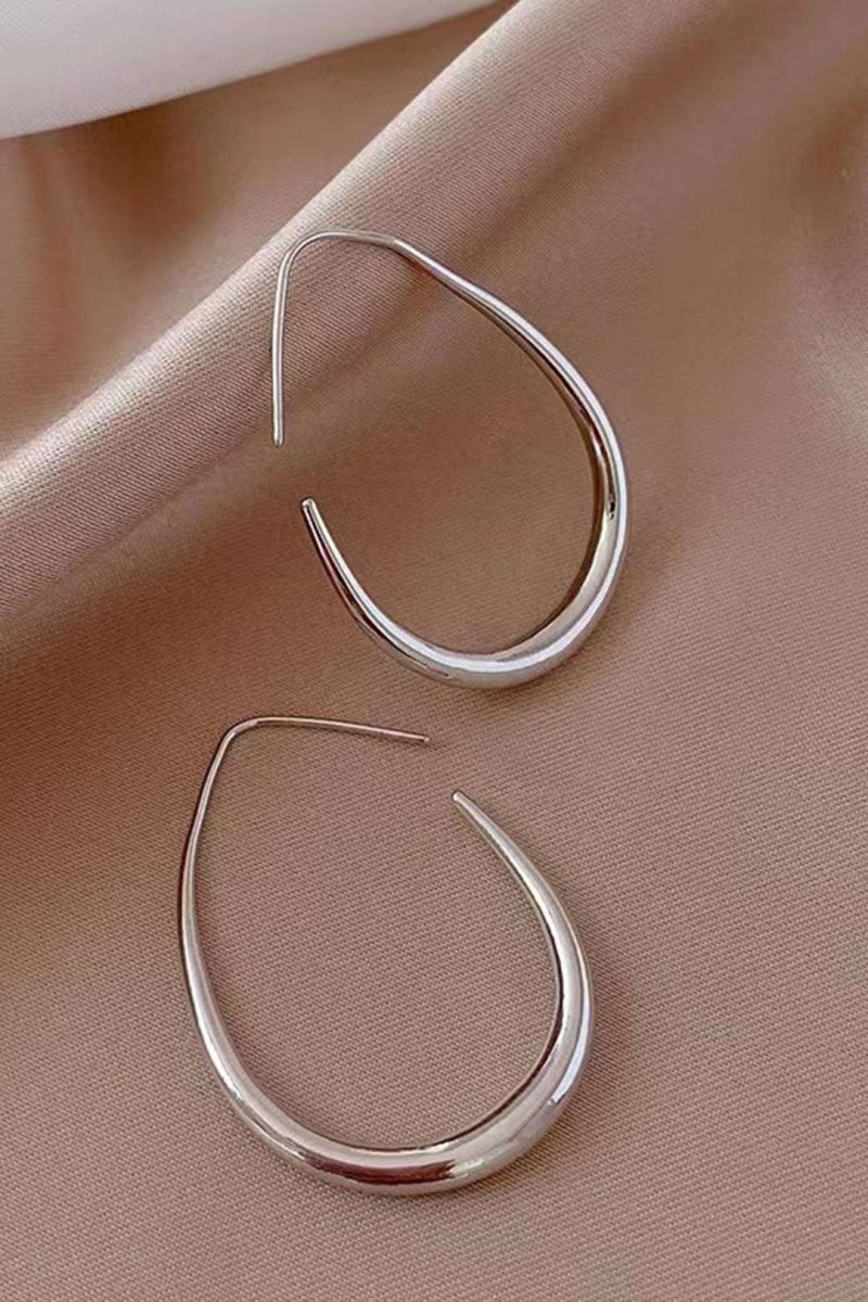 Oval Metal Earrings