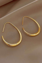 Oval Metal Earrings