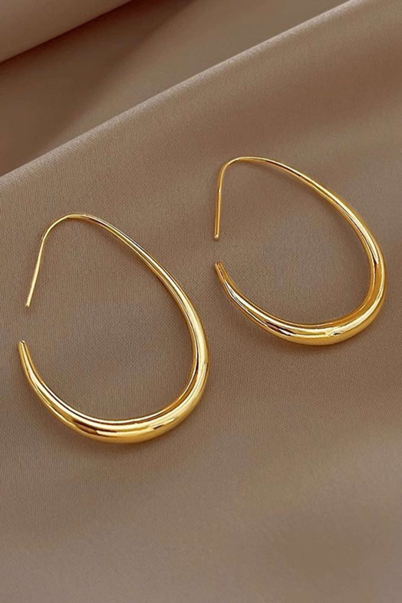 Oval Metal Earrings