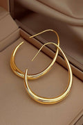 Oval Metal Earrings
