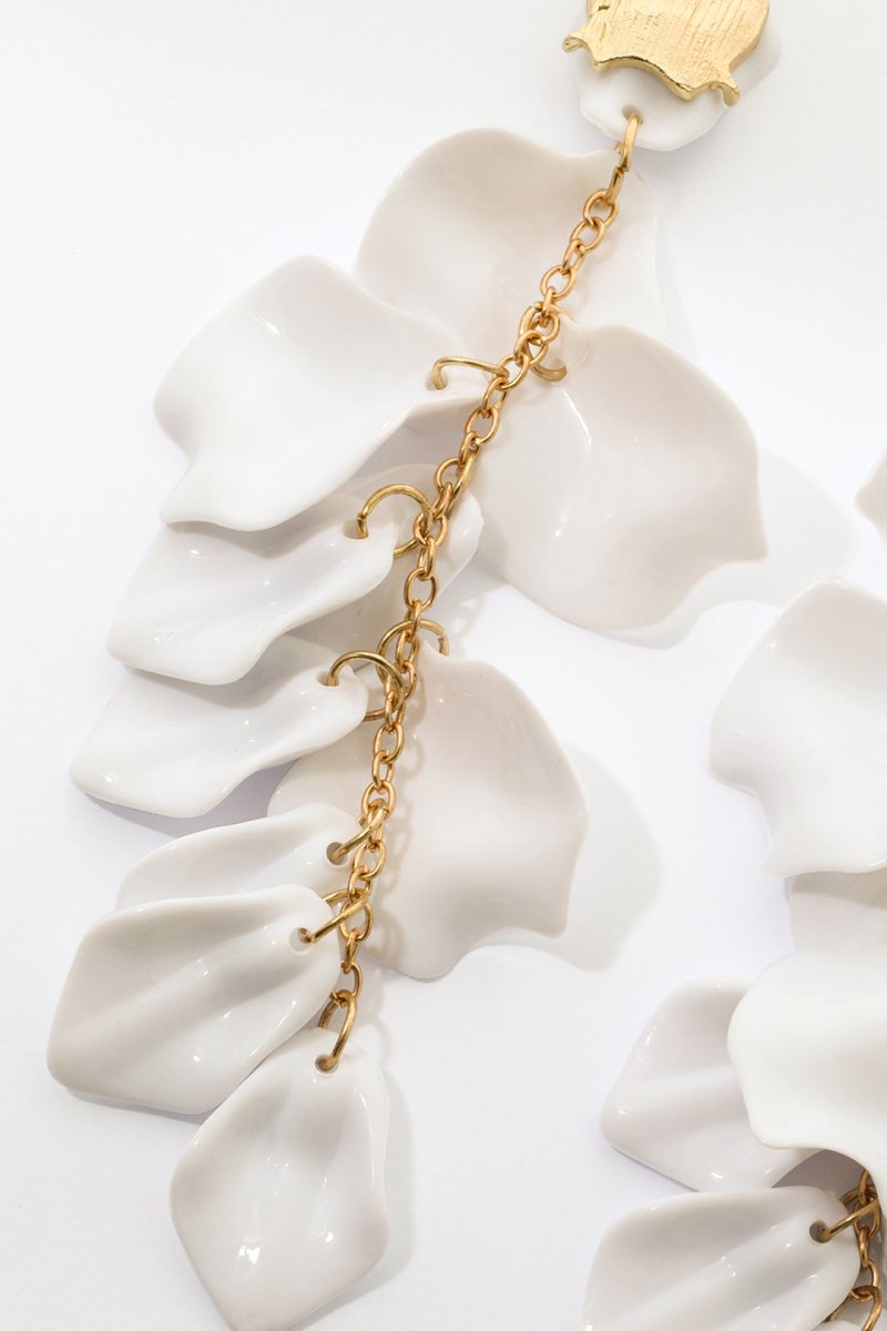 Pendientes de Gota con Diseño de Pétalos de Orquídea