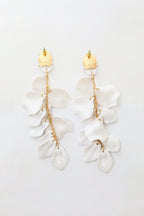 Pendientes de Gota con Diseño de Pétalos de Orquídea