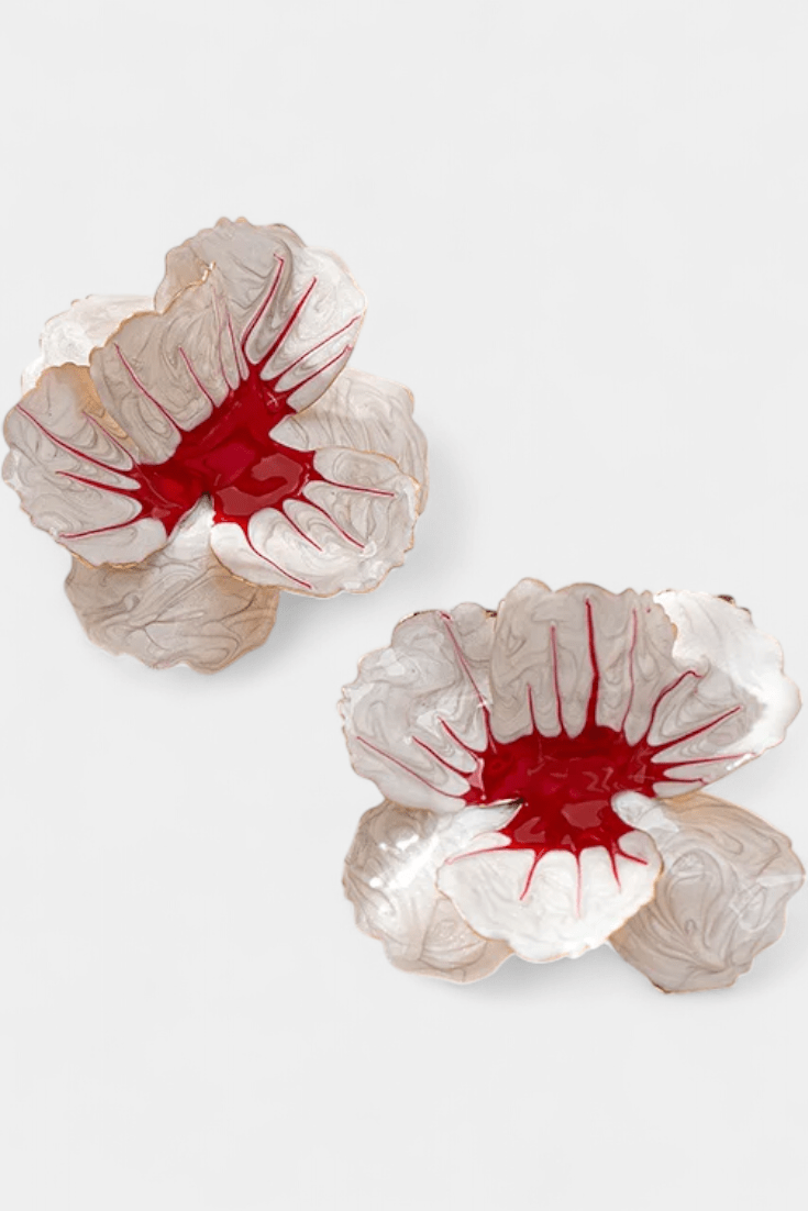 Pendientes Florales de Diseño Geométrico