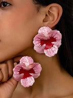 Pendientes Florales de Diseño Geométrico