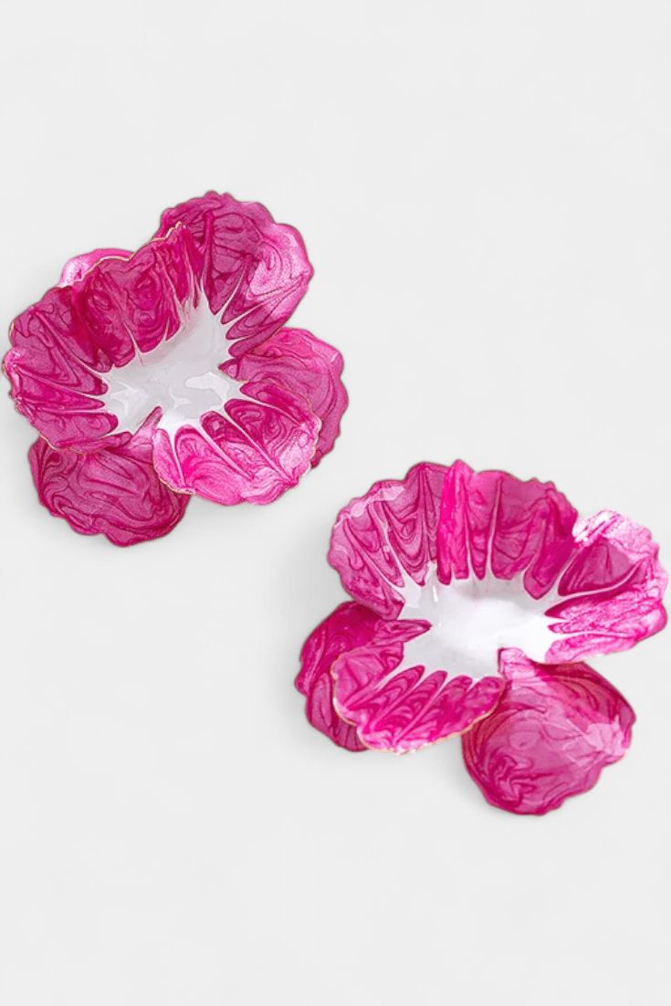 Pendientes Florales de Diseño Geométrico