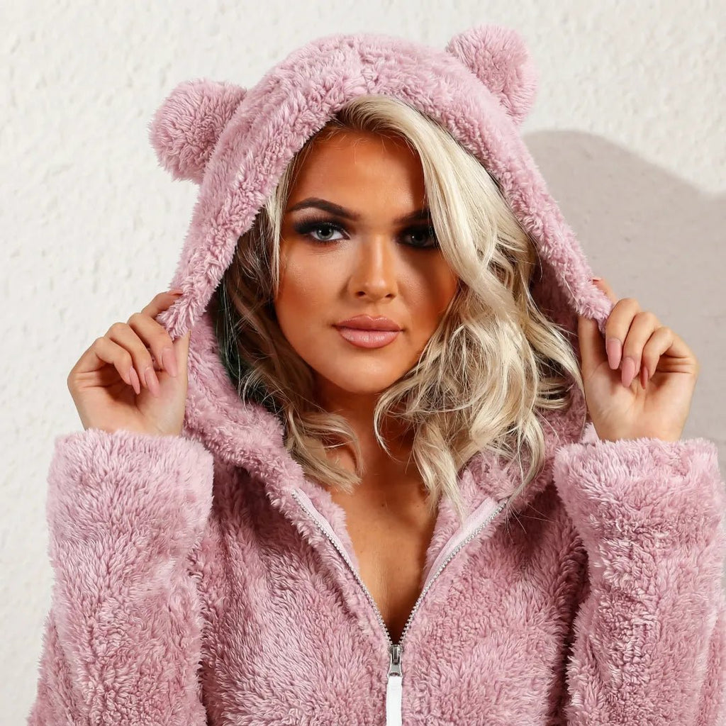 Pijama con capucha de osito de peluche - Serelya Studio