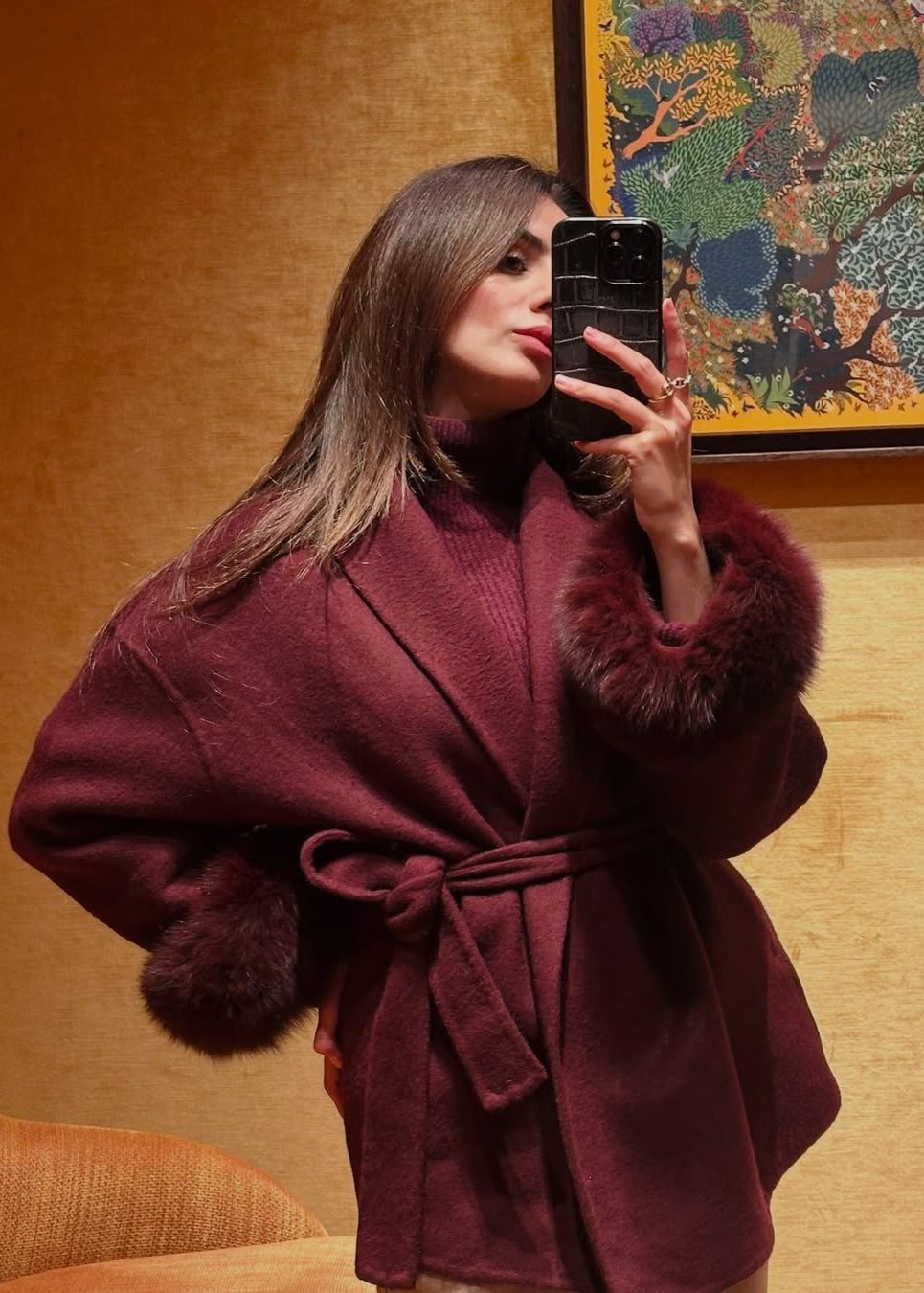 Sabrina Abrigo de lana - Champiñón