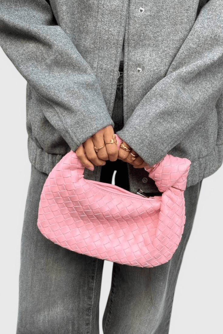 Sage Mini Woven Satchel Bag