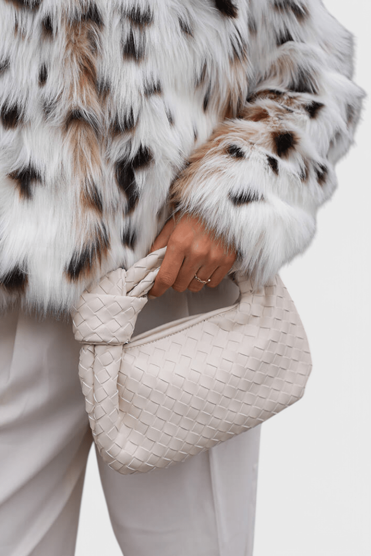 Sage Mini Woven Satchel Bag