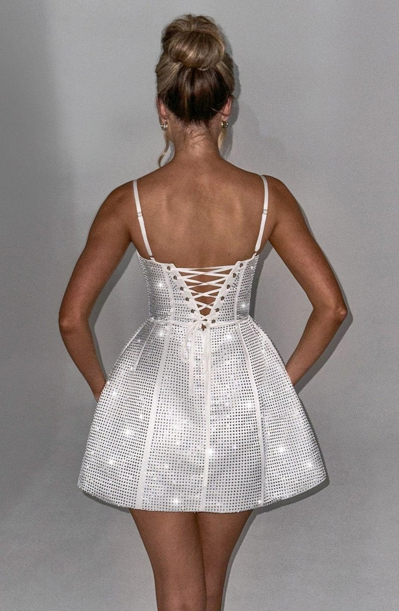 Samira Mini Vestido - Marfil