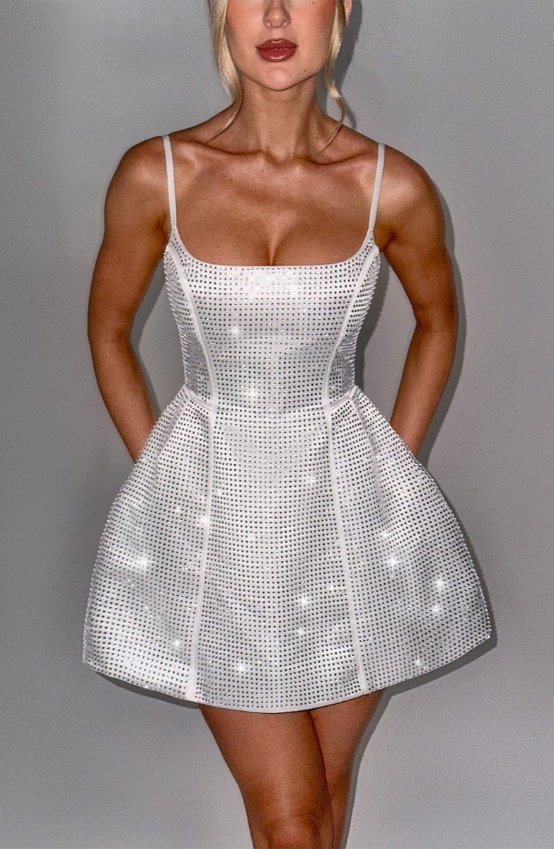 Samira Mini Vestido - Marfil