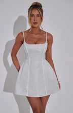 Samira Mini Vestido - Marfil