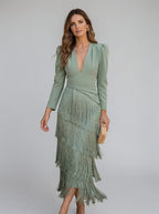 Sofia | Elegante vestido con flecos - SERELYA STUDIO