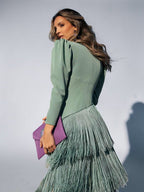Sofia | Elegante vestido con flecos - SERELYA STUDIO