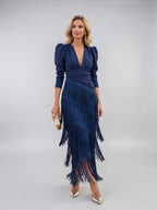 Sofia | Elegante vestido con flecos - SERELYA STUDIO